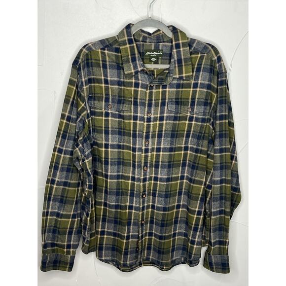 Eddie Bauer Other - Eddie‎ Bauer Green Long Sleeve Flannel XXL